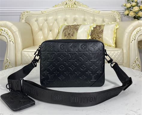 louis vuitton double messenger bag|Louis Vuitton calfskin monogram.